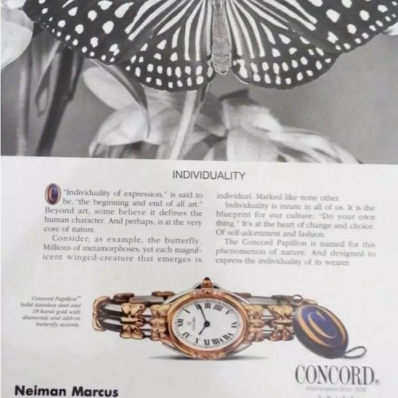Concord Unique Papillon Butterfly Diamond 18K and Stainless Steel Quartz Watch - Picture 3 of 11